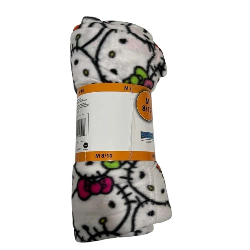 Hello Kitty Microfleece Sleep Pants Womens Medium 8/10 White Sanrio Pajamas NEW - Picture 2 of 5
